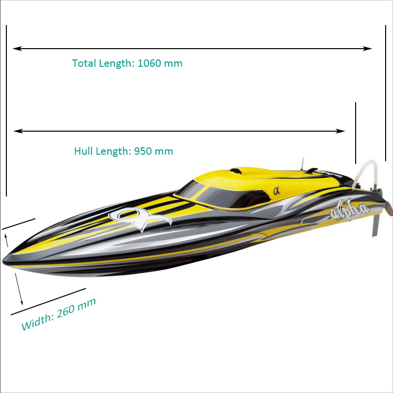 Sizes Display of Super Fast Large Brushless Speed Boat for Adults alpha 8901Y